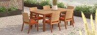 Mili™ 7 Piece Sunbrella® Outdoor Dining Set - Tikka Orange