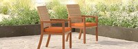 Mili™ 7 Piece Sunbrella® Outdoor Dining Set - Tikka Orange