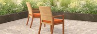 Mili™ 7 Piece Sunbrella® Outdoor Dining Set - Tikka Orange