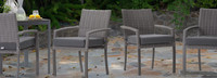 Portofino® Affinity 7 Piece Sunbrella® Outdoor Dining Set - Charcoal Gray