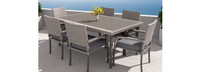 Portofino® Affinity 7 Piece Sunbrella® Outdoor Dining Set - Charcoal Gray