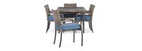 Portofino® Affinity 7 Piece Sunbrella® Outdoor Dining Set - Newport Blue