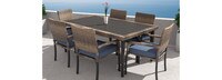 Portofino® Affinity 7 Piece Sunbrella® Outdoor Dining Set - Newport Blue