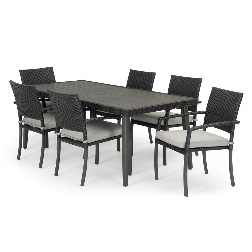 Portofino® Casual 7 Piece Sunbrella® Outdoor Dining Set - Spectrum Dove Gray