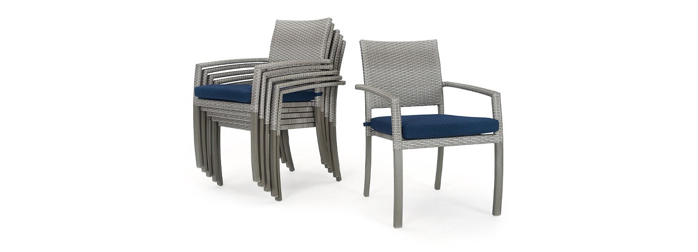 Portofino® Casual 7 Piece Sunbrella® Outdoor Dining Set - Laguna Blue