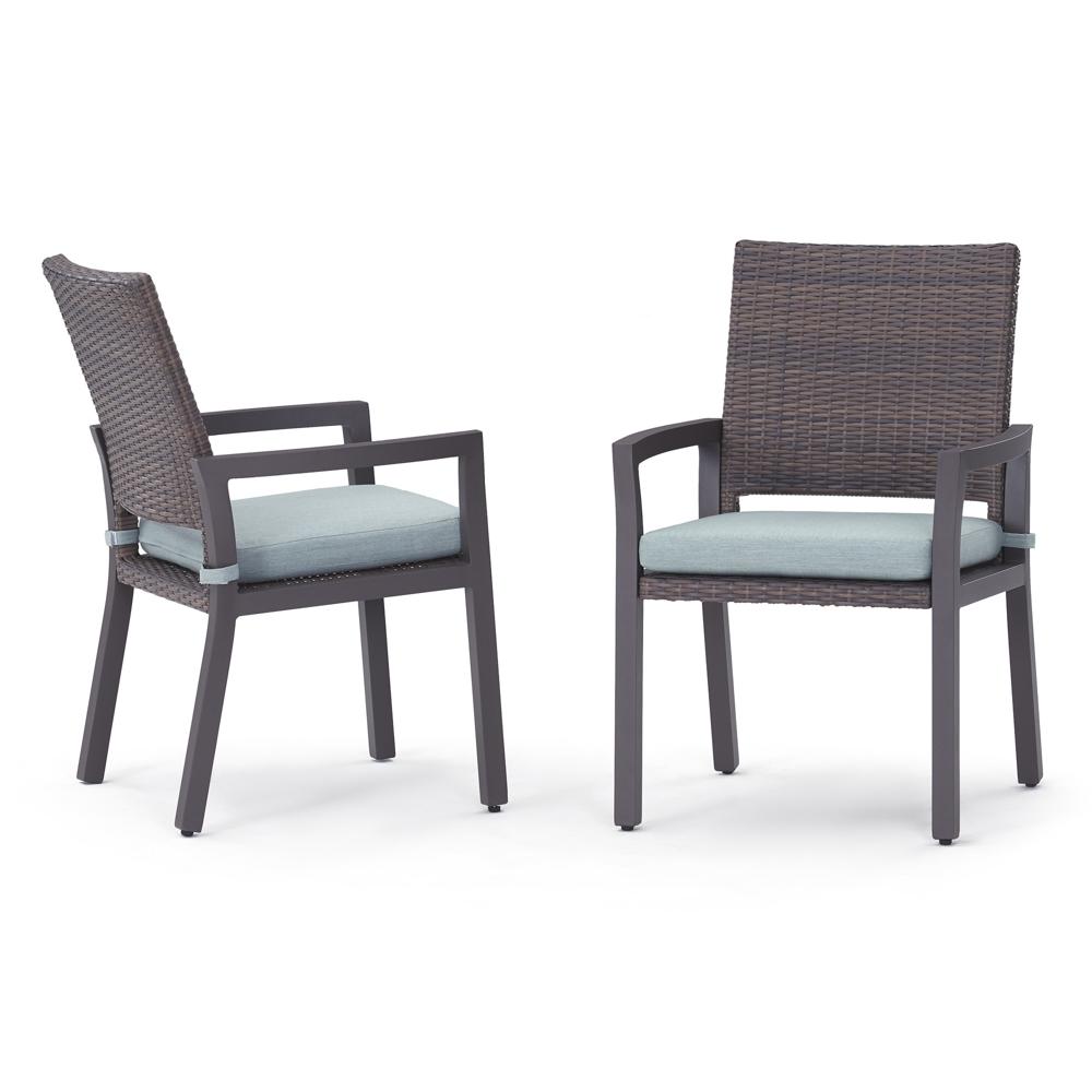 Milea™ Set of 8 Sunbrella® Outdoor Dining Chairs - Mist Blue