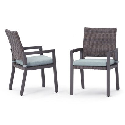 Milea™ Set of 8 Sunbrella® Outdoor Dining Chairs - Mist Blue