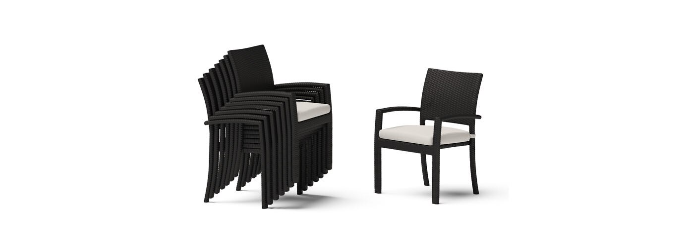 Portofino Comfort Set of 8 Outdoor Dining Chairs - Thumbnail 4