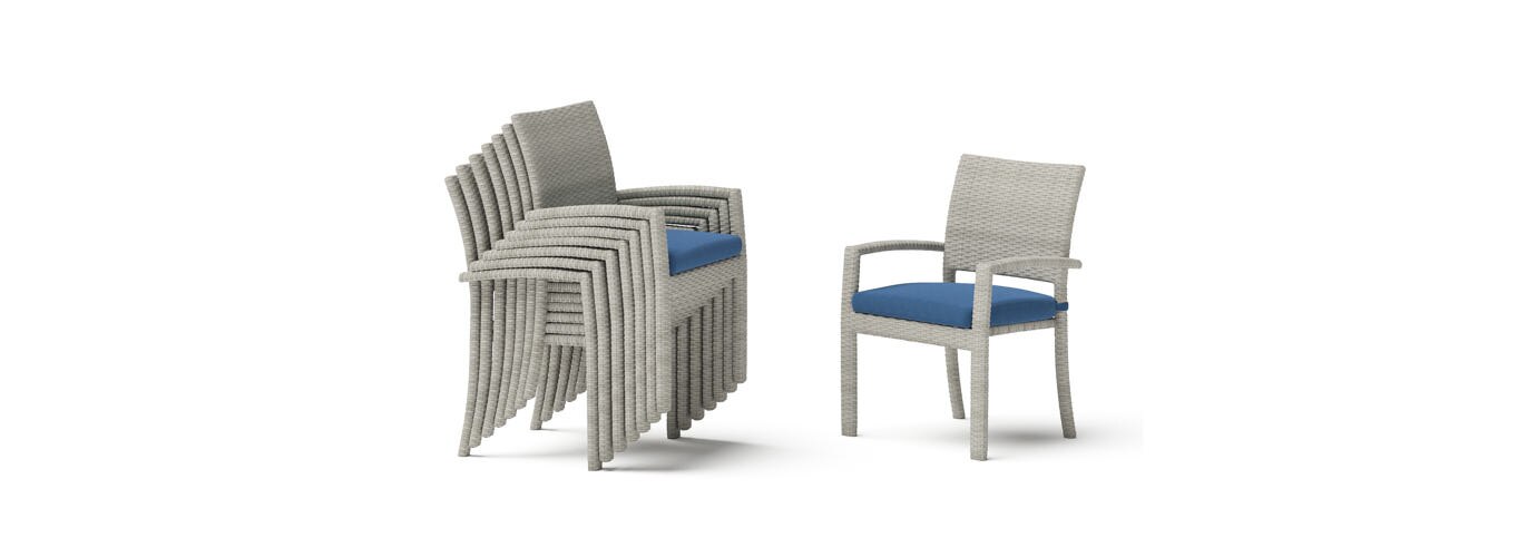 Portofino Comfort Set of 8 Outdoor Dining Chairs - Thumbnail 2