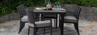 Portofino® Repose Set of 8 Sunbrella® Outdoor Dining Chairs - Dove Gray