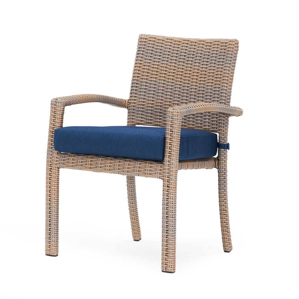 PortofinoÂ® Repose Set of 8 SunbrellaÂ® Outdoor Dining Chairs - Laguna Blue