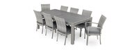 Cannes™ 9 Piece Sunbrella® Outdoor Dining Set - Charcoal Gray