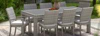 Cannes™ 9 Piece Sunbrella® Outdoor Dining Set - Charcoal Gray