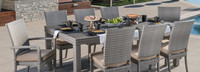 Cannes™ 9 Piece Sunbrella® Outdoor Dining Set - Charcoal Gray