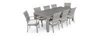 Cannes™ 9 Piece Sunbrella® Outdoor Dining Set - Moroccan Cream