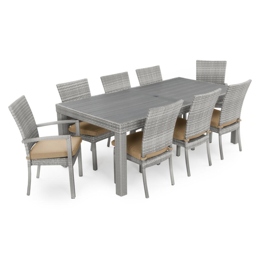 Cannes™ 9 Piece Sunbrella® Outdoor Dining Set - Maxim Beige