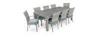 Cannes™ 9 Piece Sunbrella® Outdoor Dining Set - Spa Blue