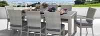 Cannes™ 9 Piece Sunbrella® Outdoor Dining Set - Sunset Red