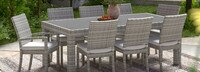 Cannes™ 9 Piece Sunbrella® Outdoor Dining Set - Tikka Orange