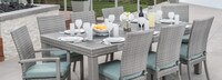 Cannes™ 9 Piece Sunbrella® Outdoor Dining Set - Tikka Orange