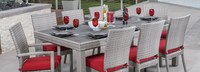 Cannes™ 9 Piece Sunbrella® Outdoor Dining Set - Tikka Orange