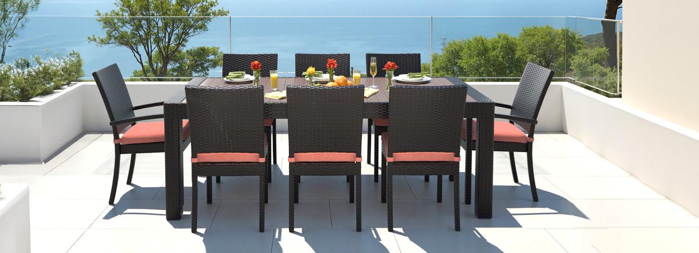 Deco™ 9 Piece Sunbrella® Outdoor Dining Set - Play Adobe