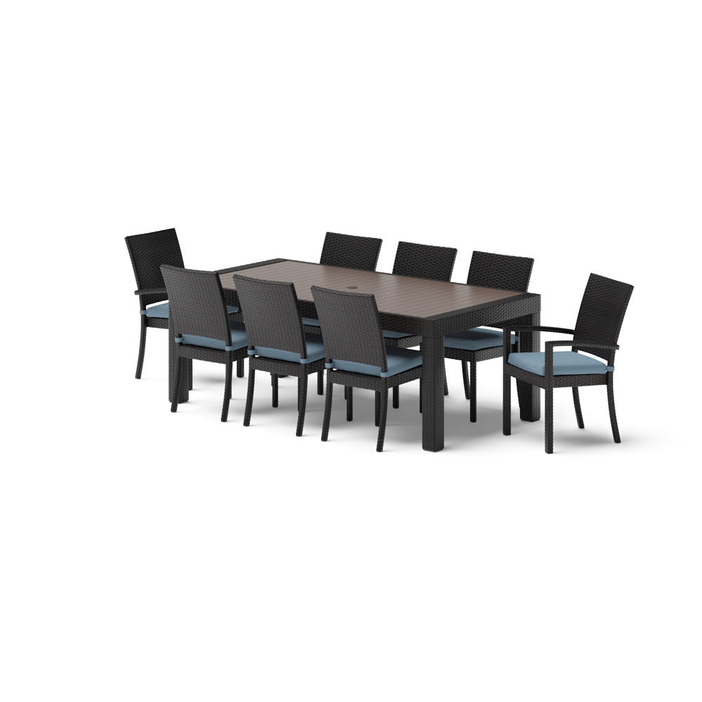 Deco™ 9 Piece Sunbrella® Outdoor Dining Set - Canvas Denim