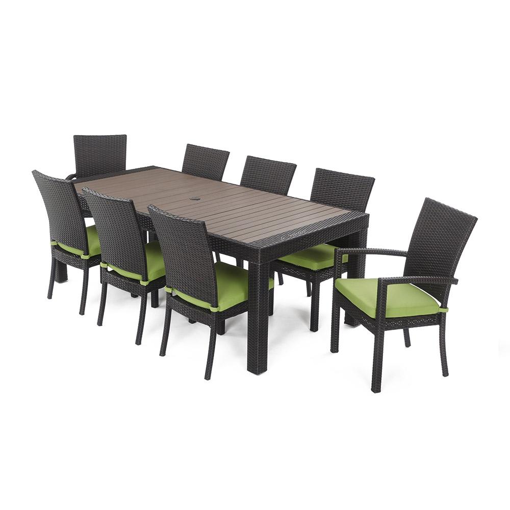 Deco™ 9 Piece Sunbrella® Outdoor Dining Set - Ginkgo Green