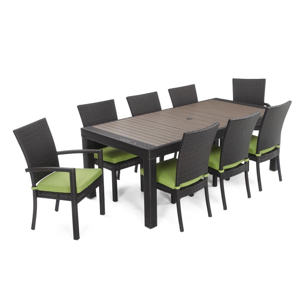 Deco™ 9 Piece Sunbrella® Outdoor Dining Set - Ginkgo Green