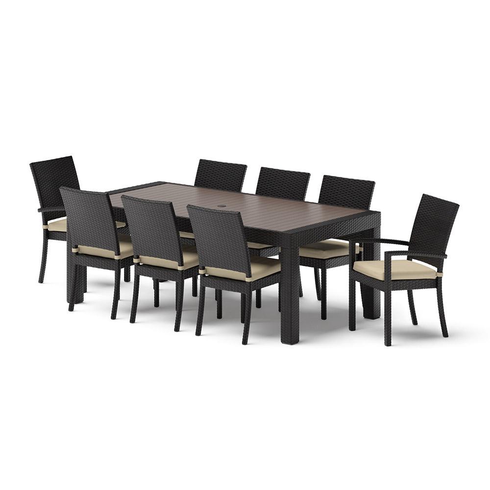 Deco™ 9 Piece Sunbrella® Outdoor Dining Set - Maxim Beige