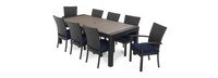 Deco™ 9 Piece Sunbrella® Outdoor Dining Set - Navy Blue