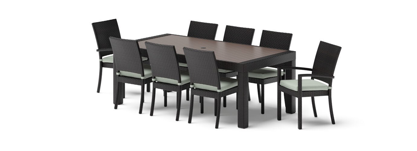 Deco™ 9 Piece Sunbrella® Outdoor Dining Set - Canvas Oasis
