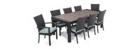 Deco™ 9 Piece Sunbrella® Outdoor Dining Set - Spa Blue