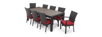 Deco™ 9 Piece Sunbrella® Outdoor Dining Set - Sunset Red