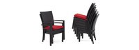 Deco™ 9 Piece Sunbrella® Outdoor Dining Set - Sunset Red