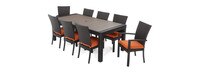 Deco™ 9 Piece Sunbrella® Outdoor Dining Set - Tikka Orange