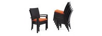 Deco™ 9 Piece Sunbrella® Outdoor Dining Set - Tikka Orange