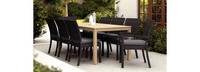 Deco/Kooper™ 9 Piece Sunbrella® Outdoor Dining Set - Charcoal Gray