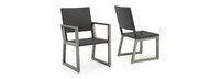 Milo™ Espresso 9 Piece Sunbrella® Outdoor Dining Set - Charcoal Gray