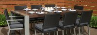 Milo™ Espresso 9 Piece Sunbrella® Outdoor Dining Set - Charcoal Gray
