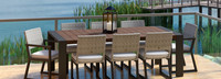Milo™ Gray 9 Piece Sunbrella® Outdoor Dining Set - Bliss Linen