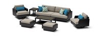 Portofino® Comfort 17 Piece Sunbrella® Outdoor Motion Wood Estate Set - Dove