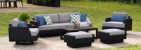 Portofino® Comfort 17 Piece Sunbrella® Outdoor Motion Wood Estate Set - Dove