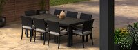 Portofino® Comfort 17 Piece Sunbrella® Outdoor Motion Wood Estate Set - Dove