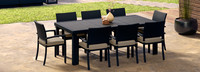 Portofino® Comfort 17 Piece Sunbrella® Outdoor Motion Wood Estate Set - Dove