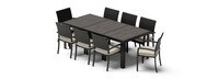 Portofino® Repose 17 Piece Sunbrella® Outdoor Motion Wood Estate Set - Dove Gray