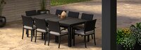 Portofino® Repose 17 Piece Sunbrella® Outdoor Motion Wood Estate Set - Dove Gray