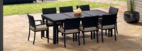 Portofino® Repose 17 Piece Sunbrella® Outdoor Motion Wood Estate Set - Dove Gray