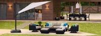 Portofino® Comfort 18 Piece Sunbrella® Outdoor Motion Wood Estate Set - Dove Gray