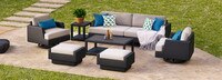 Portofino® Comfort 18 Piece Sunbrella® Outdoor Motion Wood Estate Set - Dove Gray